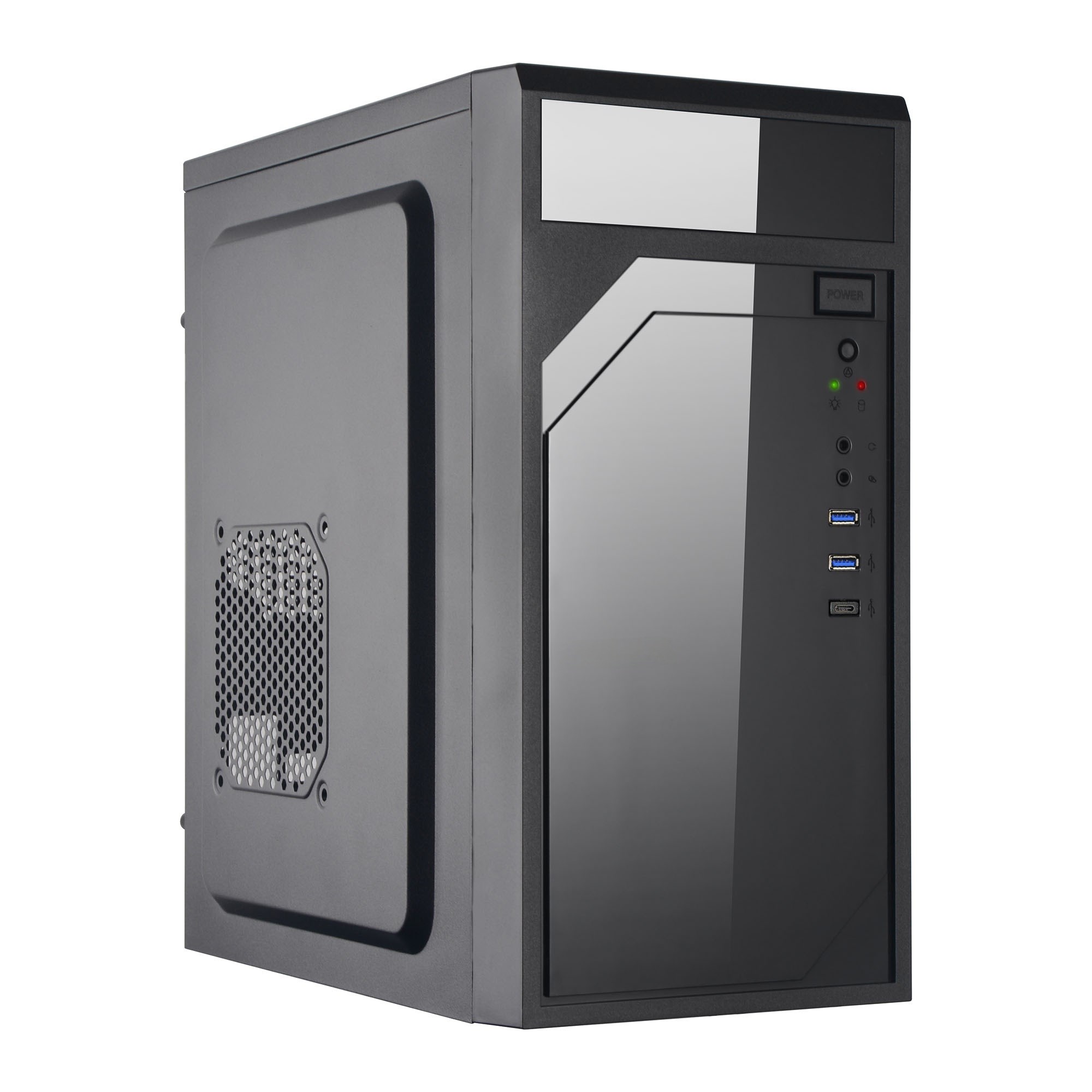 EUROCASE skříň ML M6-590B, Midi Tower, 2x USB 3.0, 2x audio, bez zdroje