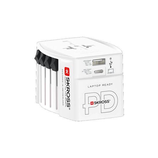 SKROSS cestovní adaptér MUV USB AC65PD, univerzální, neuzemněný, USB A+C 65W