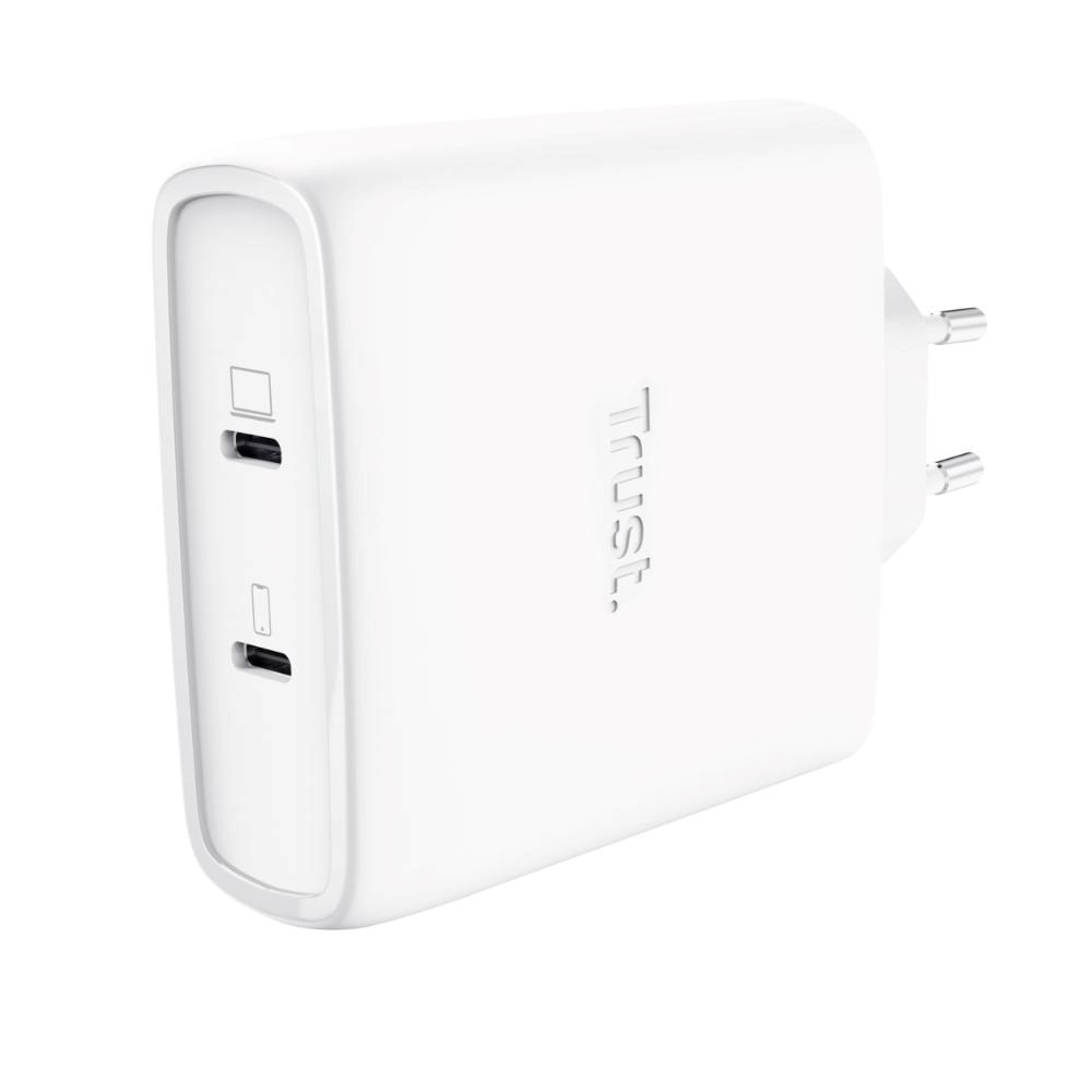 TRUST GaN Nabíječka MAXO 100W 2-Port, USB-C, bílá