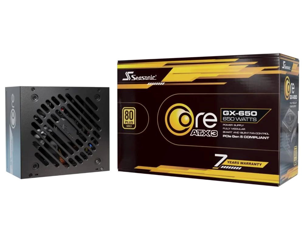 SEASONIC zdroj Core GX 650W, 120mm, Plně modulární, 80+ Gold, ATX 3.1