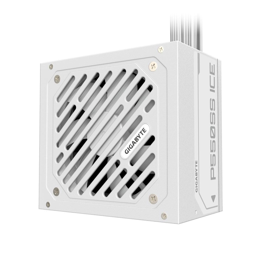 GIGABYTE zdroj P550SS ICE, 550W, 80+ Silver, 120mm, ATX 3.0, bílá