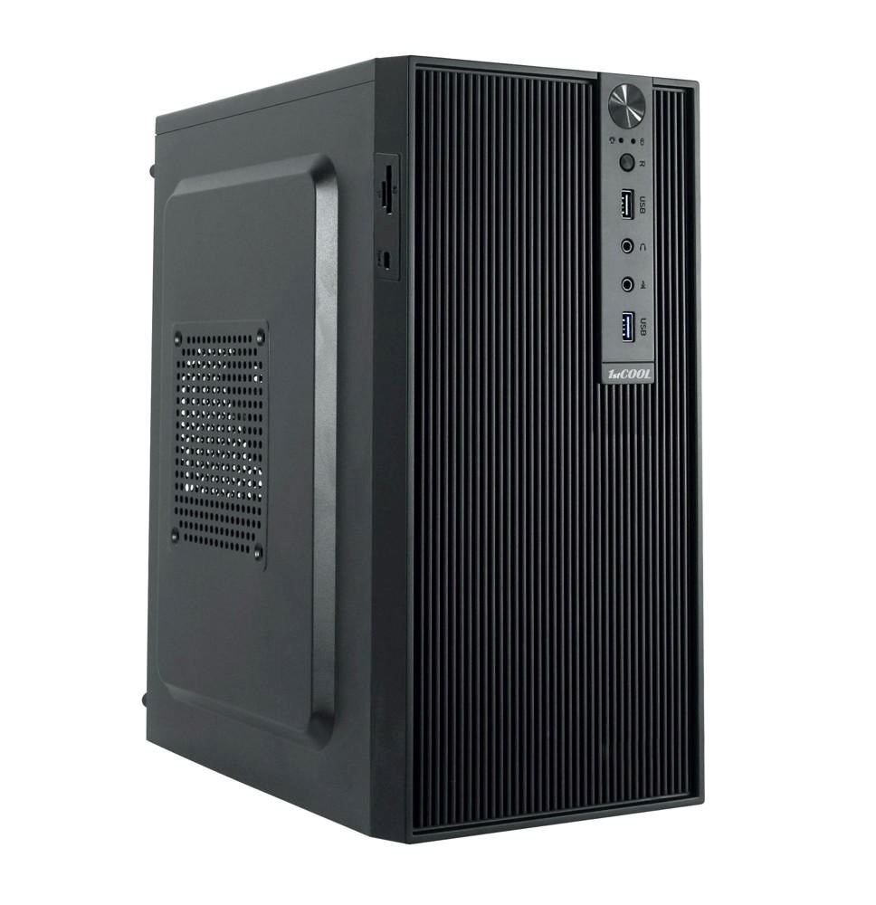 1stCOOL skříň STEP 6, micro tower, AU, USB 3.0, USB-C, CR, bez zdroje, černá