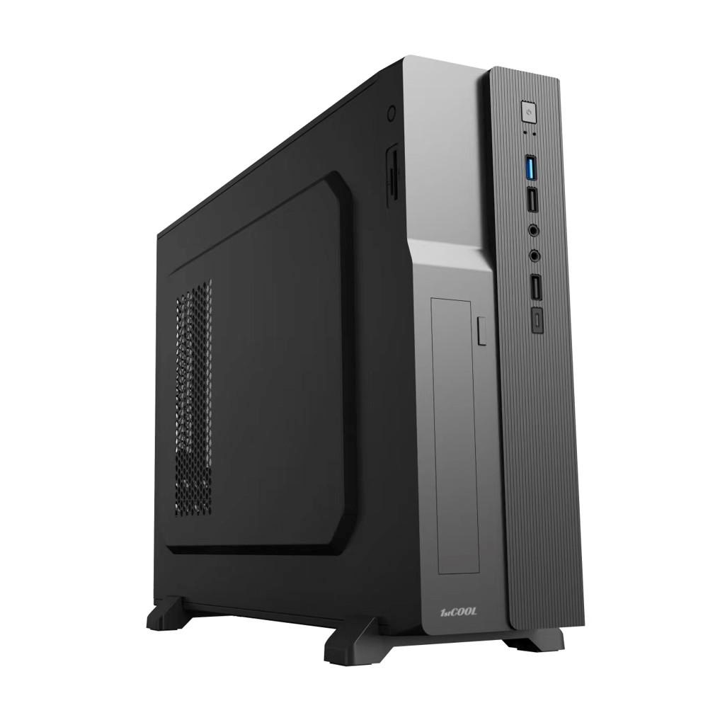 1stCOOL skříň COMPACT 1, Micro Tower, AU, USB 3.0, USB-C, CR, 1x 80mm Fan, černá