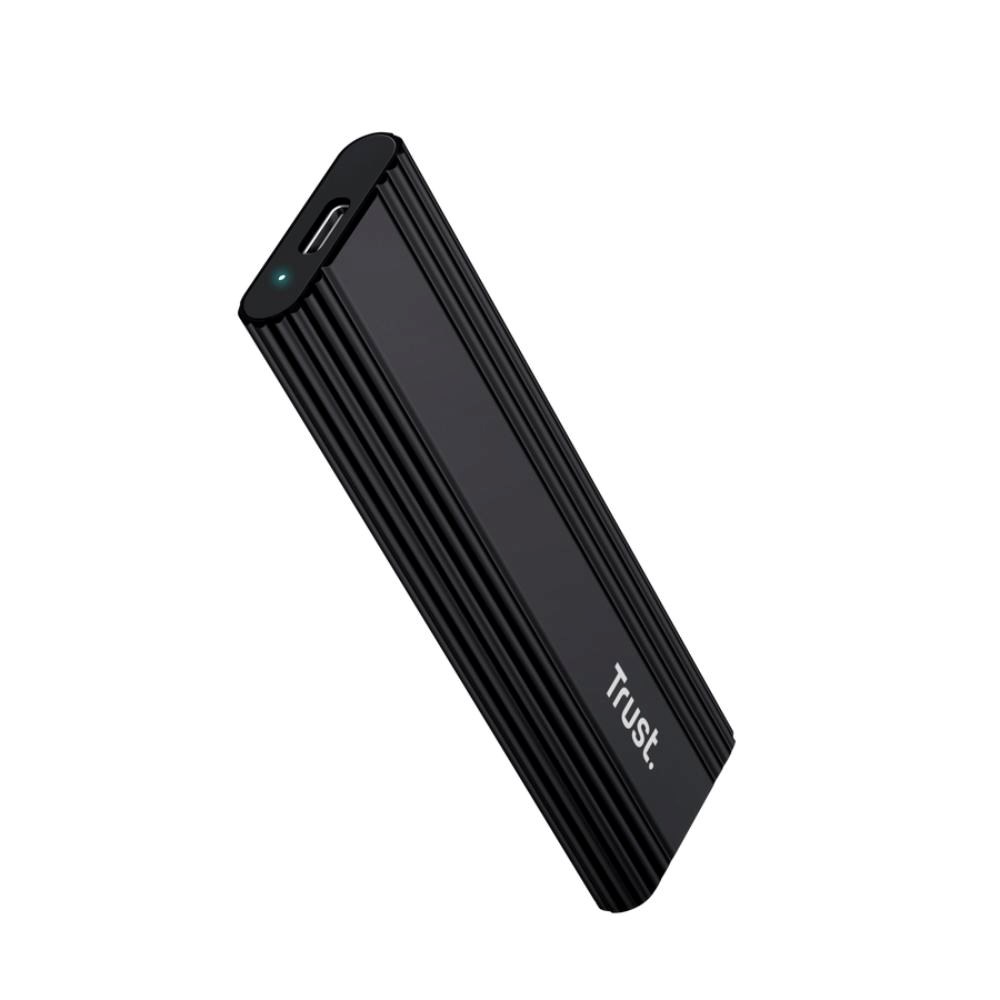 TRUST Externí box pro M.2 SSD, USB-C 3.2 Gen2, M.2 2280, černá