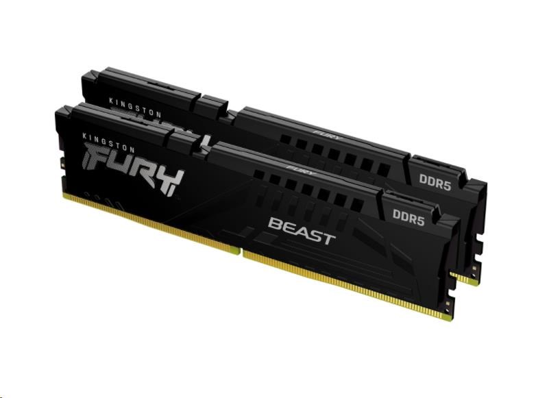 KINGSTON DIMM DDR5 64GB (Kit of 2) 5200MT/s CL40 FURY Beast Černá