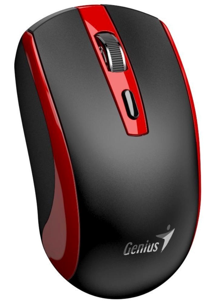 GENIUS myš ECO-8150/ 1200 dpi/ bezdrátová/ dobíjecí/ Copilot/ černo-červená