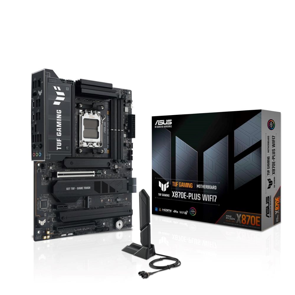 ASUS MB Sc AM5 TUF GAMING X870E-PLUS WIFI7, AMD X870E, 4xDDR5, 2xUSB-C 4.0, 1xHDMI
