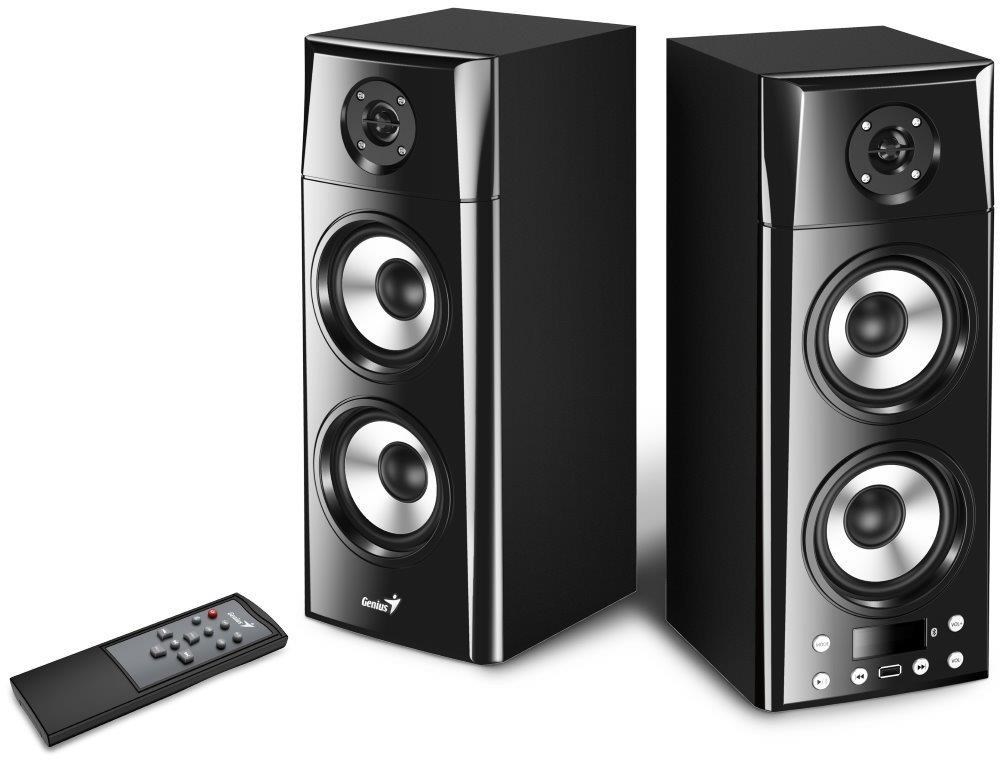 BAZAR - GENIUS reproduktory SP-HF2800 BT/ 2.0/ 60W/ Dřevěné/ Bluetooth/ USB/ dálkové ovládání - Poškozený obal (Komplet)