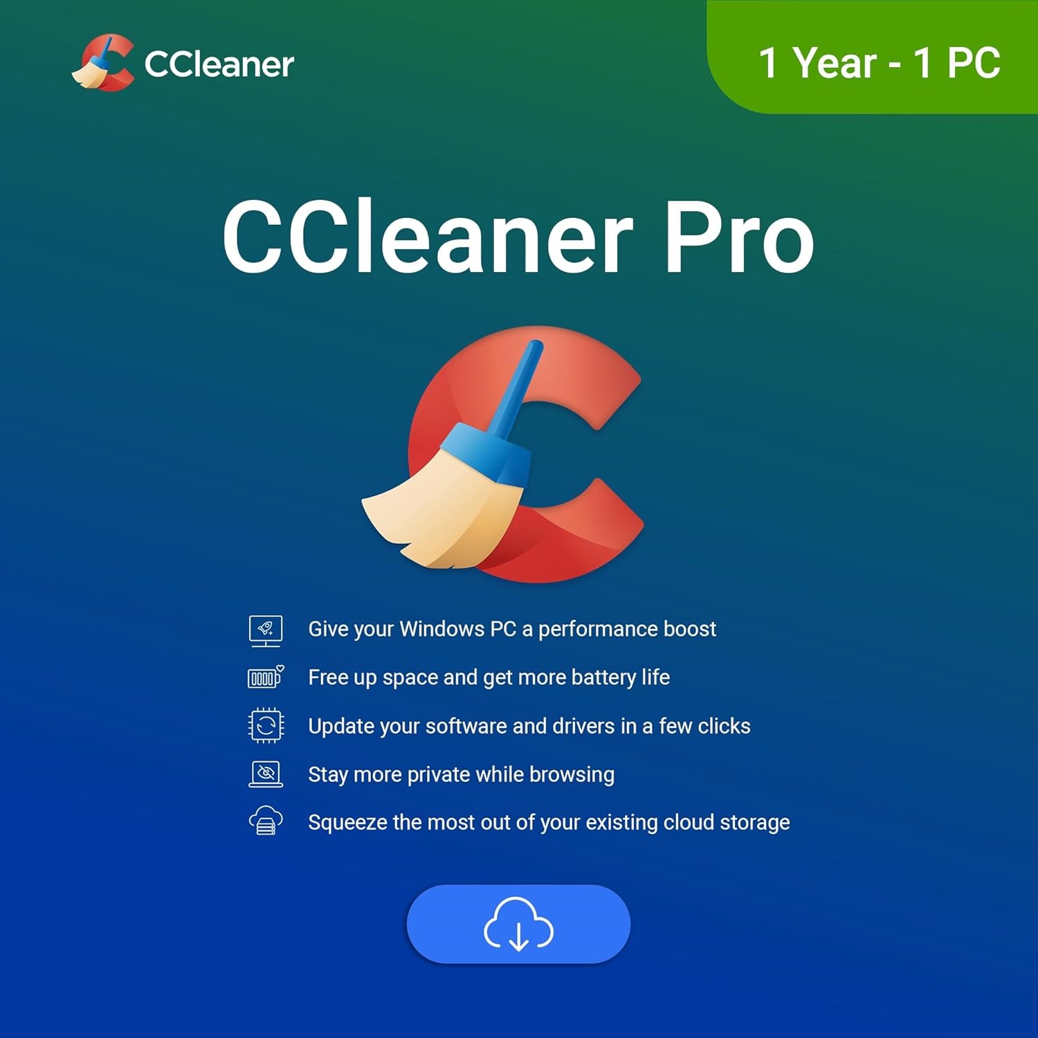 _Nová CCleaner Professional for Windows pro 1 PC na (12 měs.) Online ESD