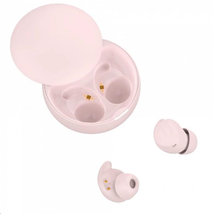 WG - Bluetooth sluchátka WG AirFlex 4, Sleeping Buds, ANC, růžová