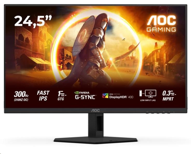 AOC MT 24,5" 25G4SRE - 1920x1080,Fast IPS,300Hz (OC 310Hz),2xHDMI,1xDP