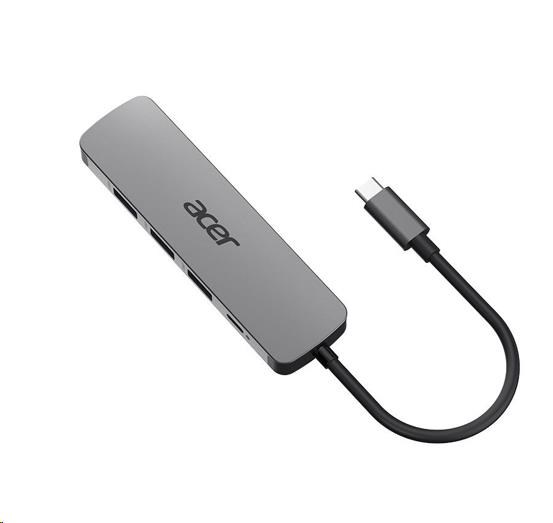 Acer 5IN1 Type- C dongle,HDMI,USB3.0,USB-C,100W PD,Dark Silver