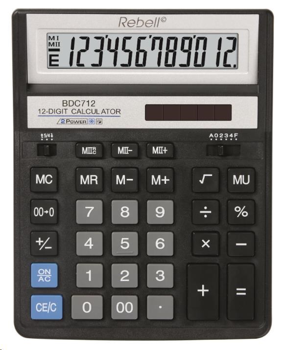 REBELL kalkulačka - RE-BDC712BK BX