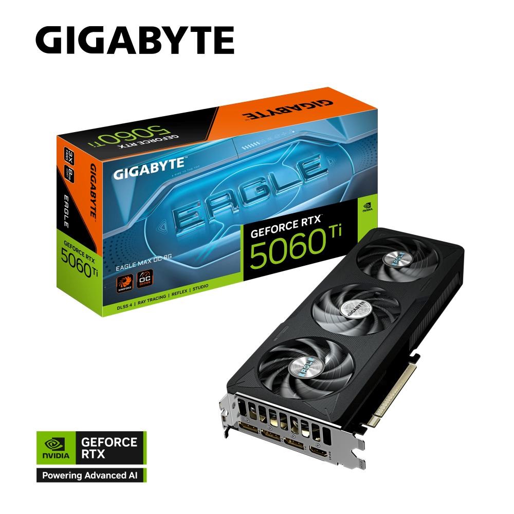 GIGABYTE VGA NVIDIA GeForce RTX 5060 Ti EAGLE MAX OC 8G, 8G GDDR7, 3xDP, 1xHDMI