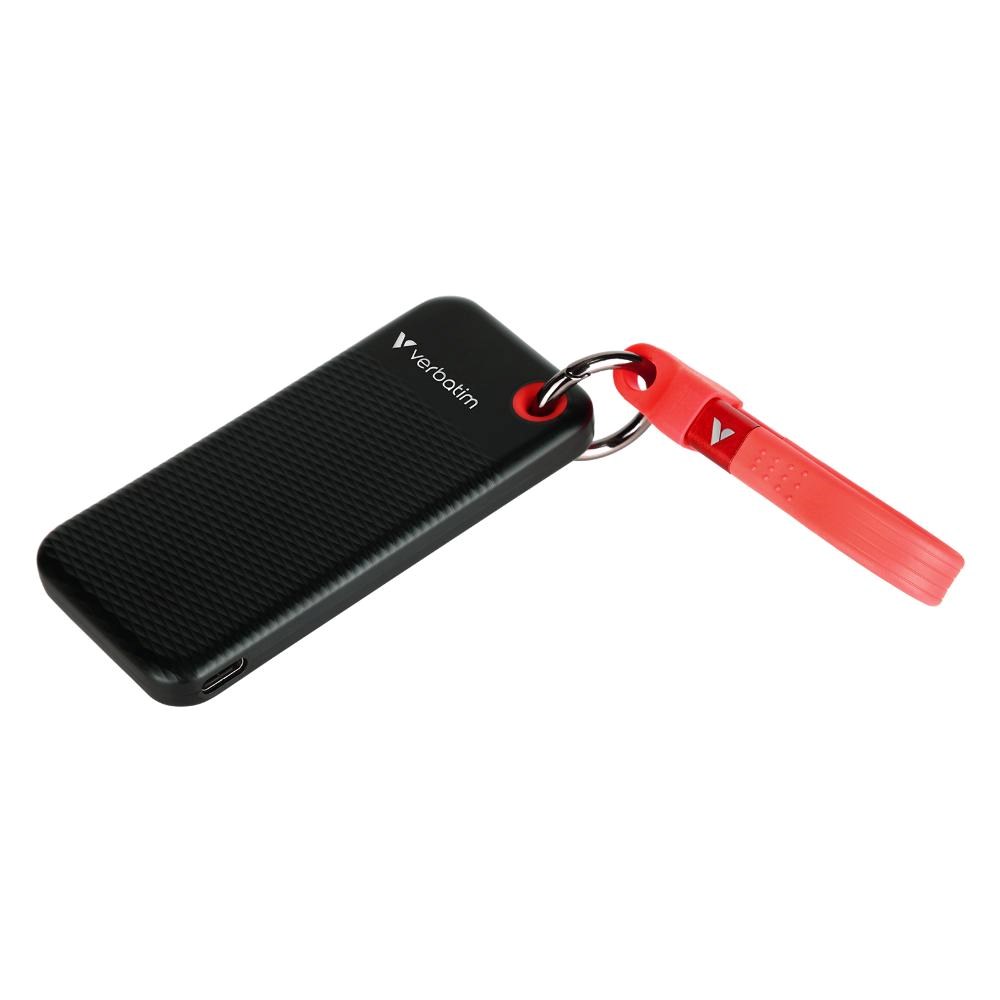 VERBATIM Externí SSD Pocket SSD 2TB, USB-C 3.1, černá/červená