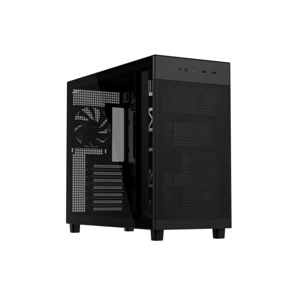 ASUS case PRIME AP303 TG BLACK, ATX, průhledná bočnice,1x120mm, černá