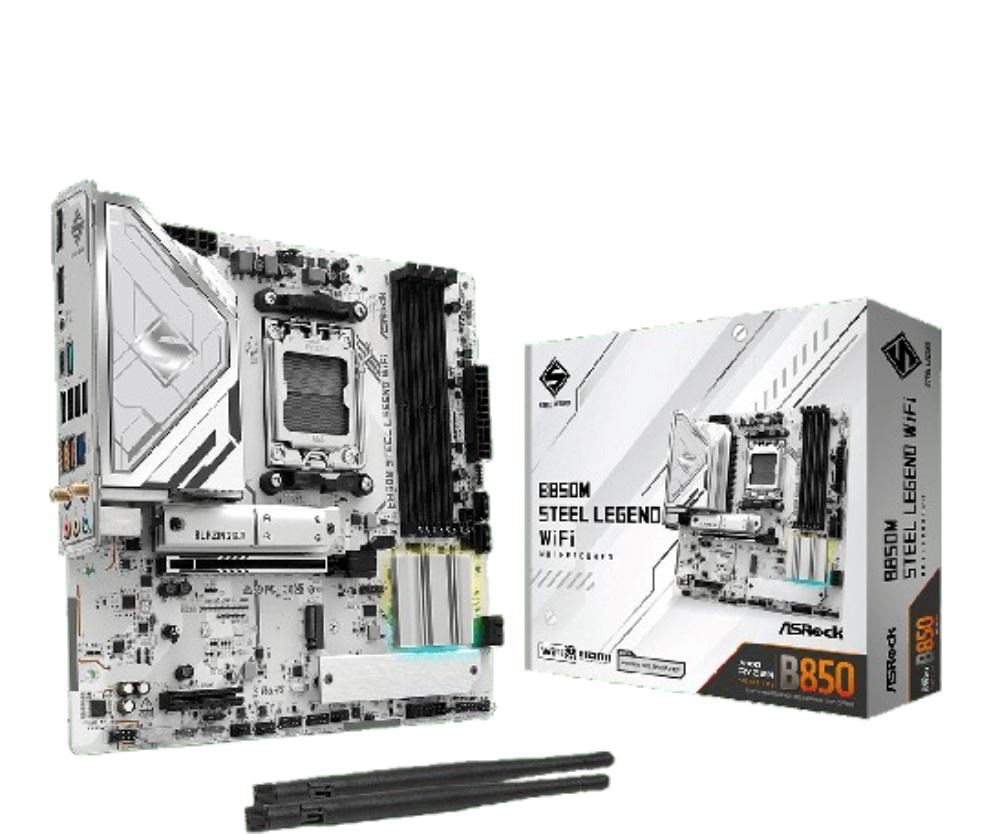 ASRock MB Sc AM5 B850M Steel Legend WiFi, AMD B850, 4xDDR5, 1xDP, 1xHDMI, WiFi, mATX