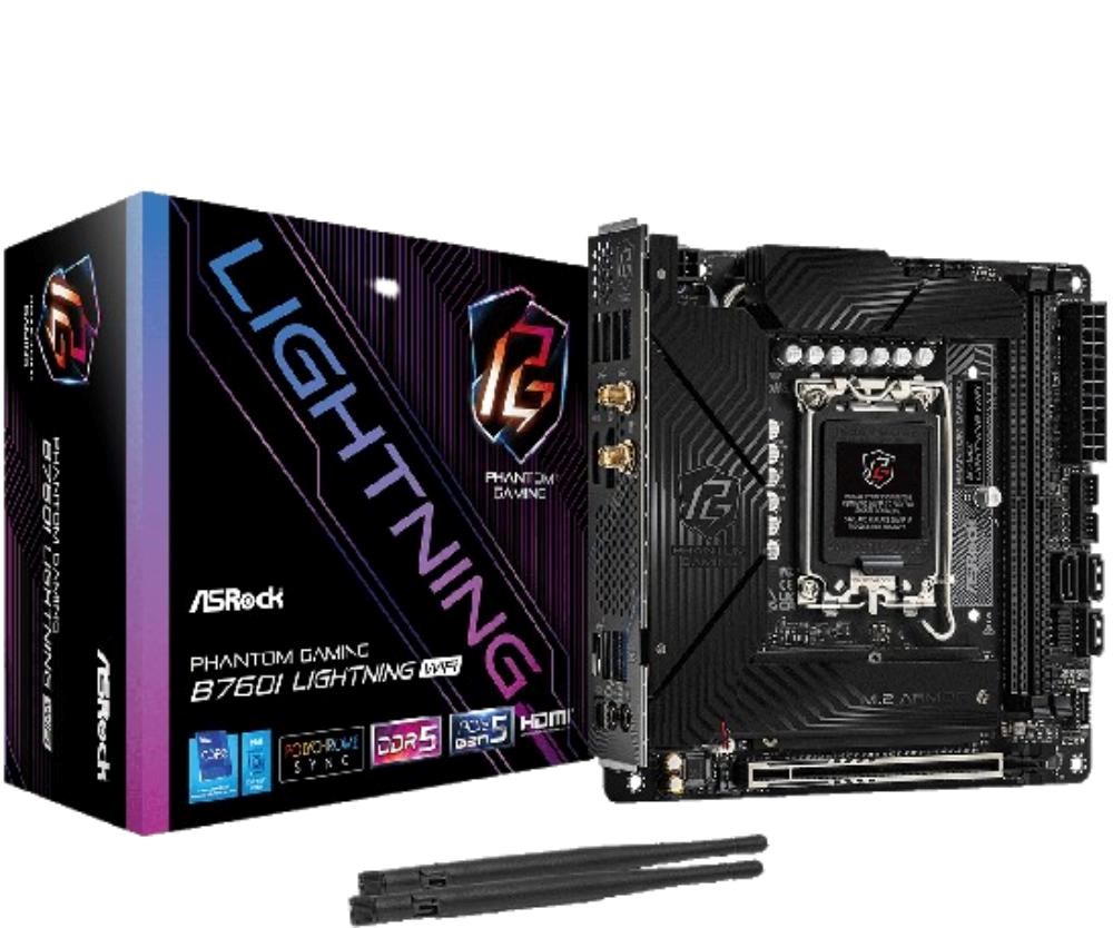 ASRock MB Sc LGA1700 B760I Lightning WiFi, Intel B760, 2xDDR5, 1xDP, 1xHDMI, mini-ITX