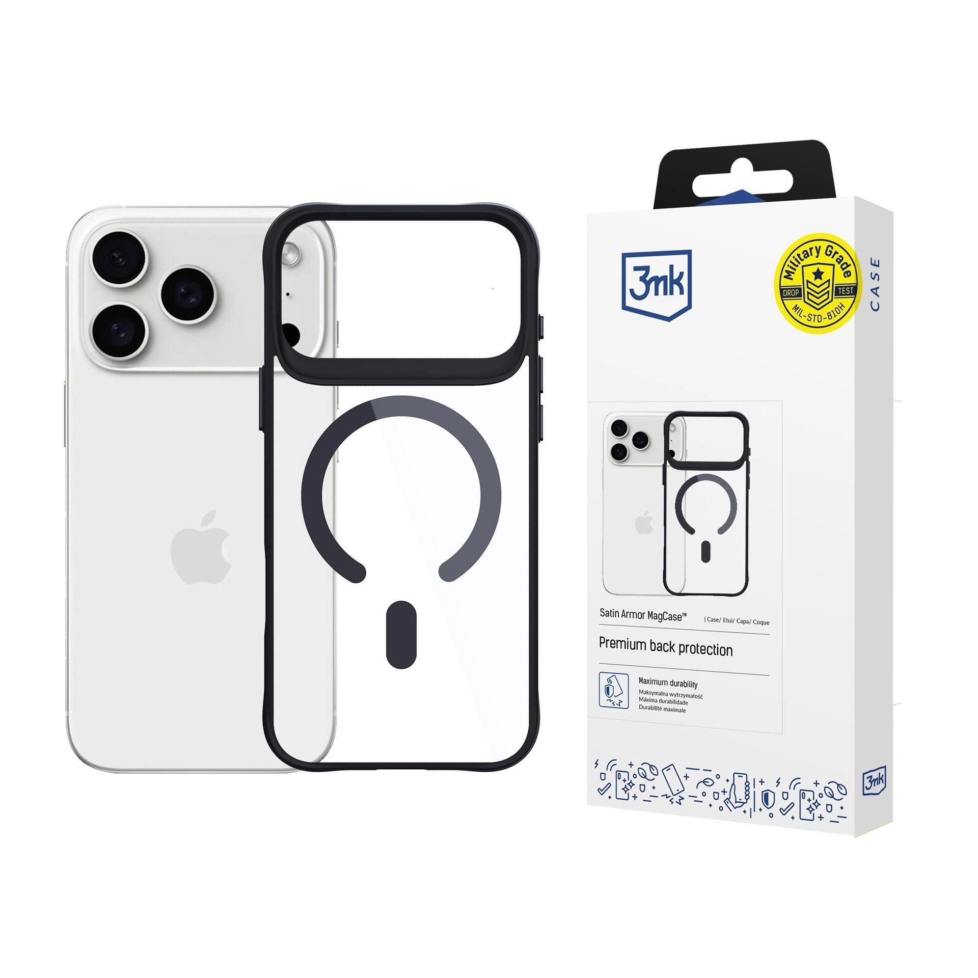 3mk ochranný kryt Satin Armor MagCase pro Apple iPhone 17 Pro
