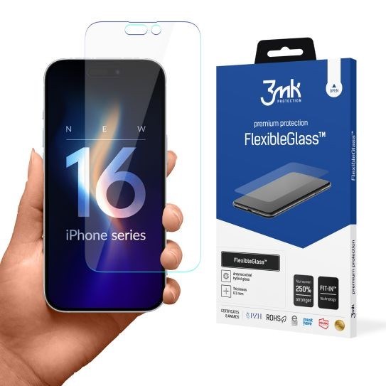 3mk hybridní sklo FlexibleGlass pro Apple iPhone 16 Pro