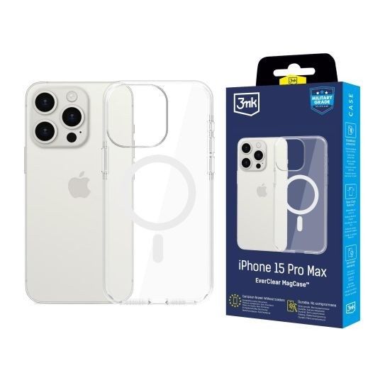 3mk ochranný kryt EverClear Magcase pro Apple iPhone 15 Pro Max