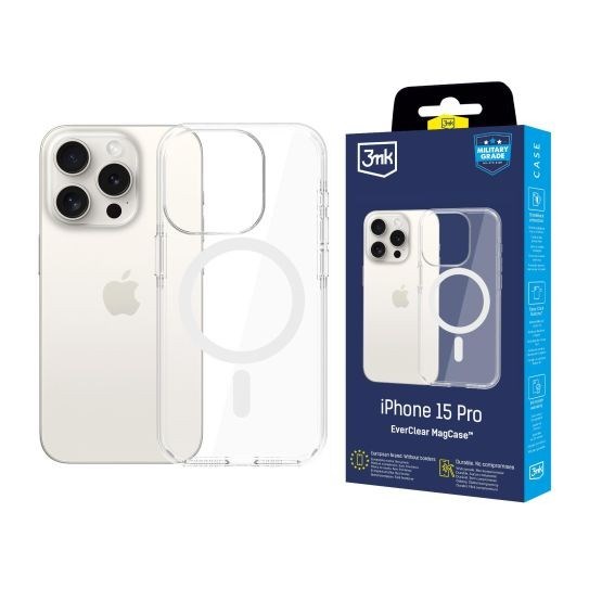 3mk ochranný kryt EverClear Magcase pro Apple iPhone 15 Pro