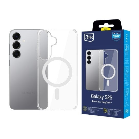 3mk ochranný kryt EverClear Magcase pro Samsung Galaxy S25