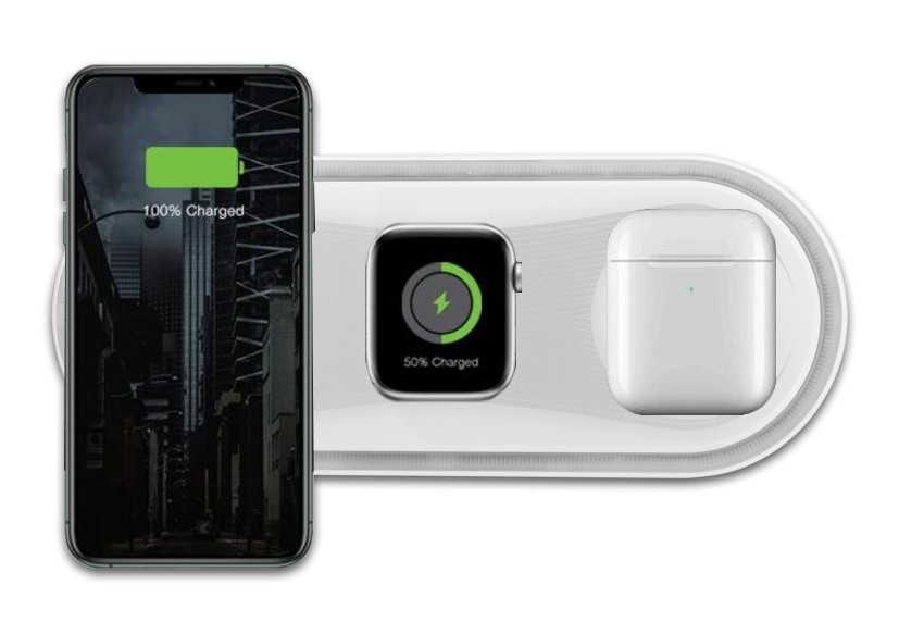 WG - Bezdrátová nabíječka stolní 22,5W, Fast Wireless Charger, bílá