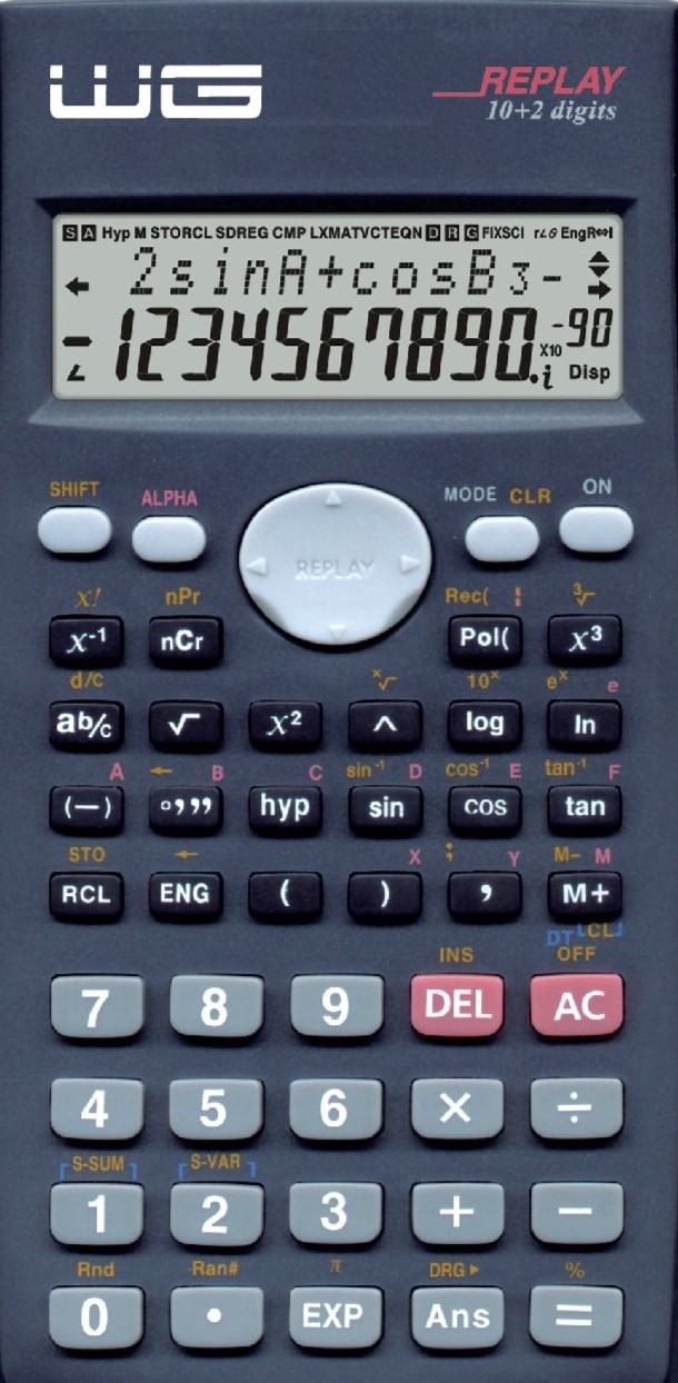 WG - Kalkulačka WG2 MathMaster Pro, vědecká, černá