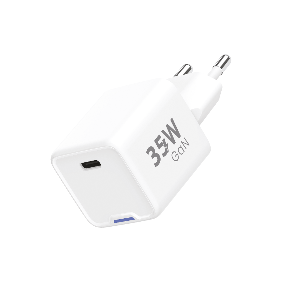 WG - Síťová nabíječka GaN 1x USB-C, PD 35W, bílá