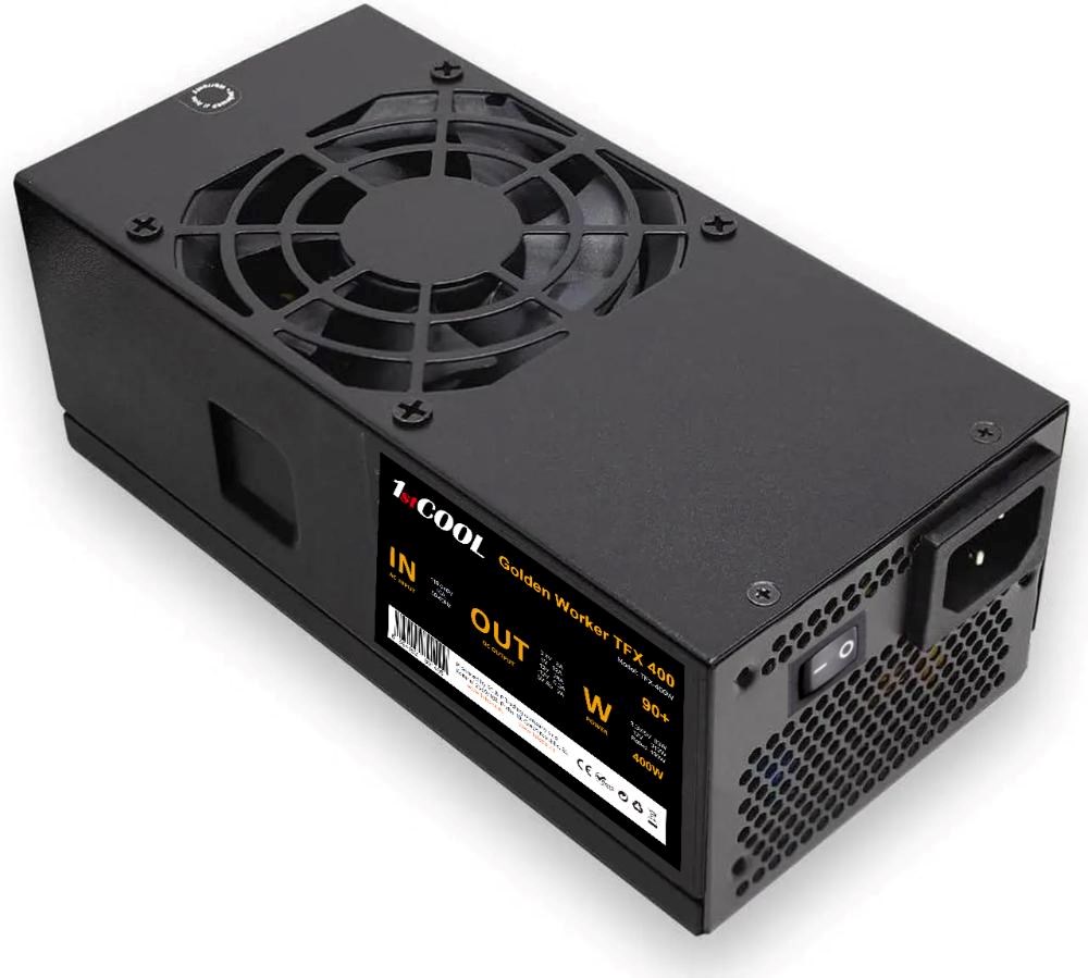 1stCOOL Zdroj Golden Worker TFX 400 88+, 400W, TFX, černá