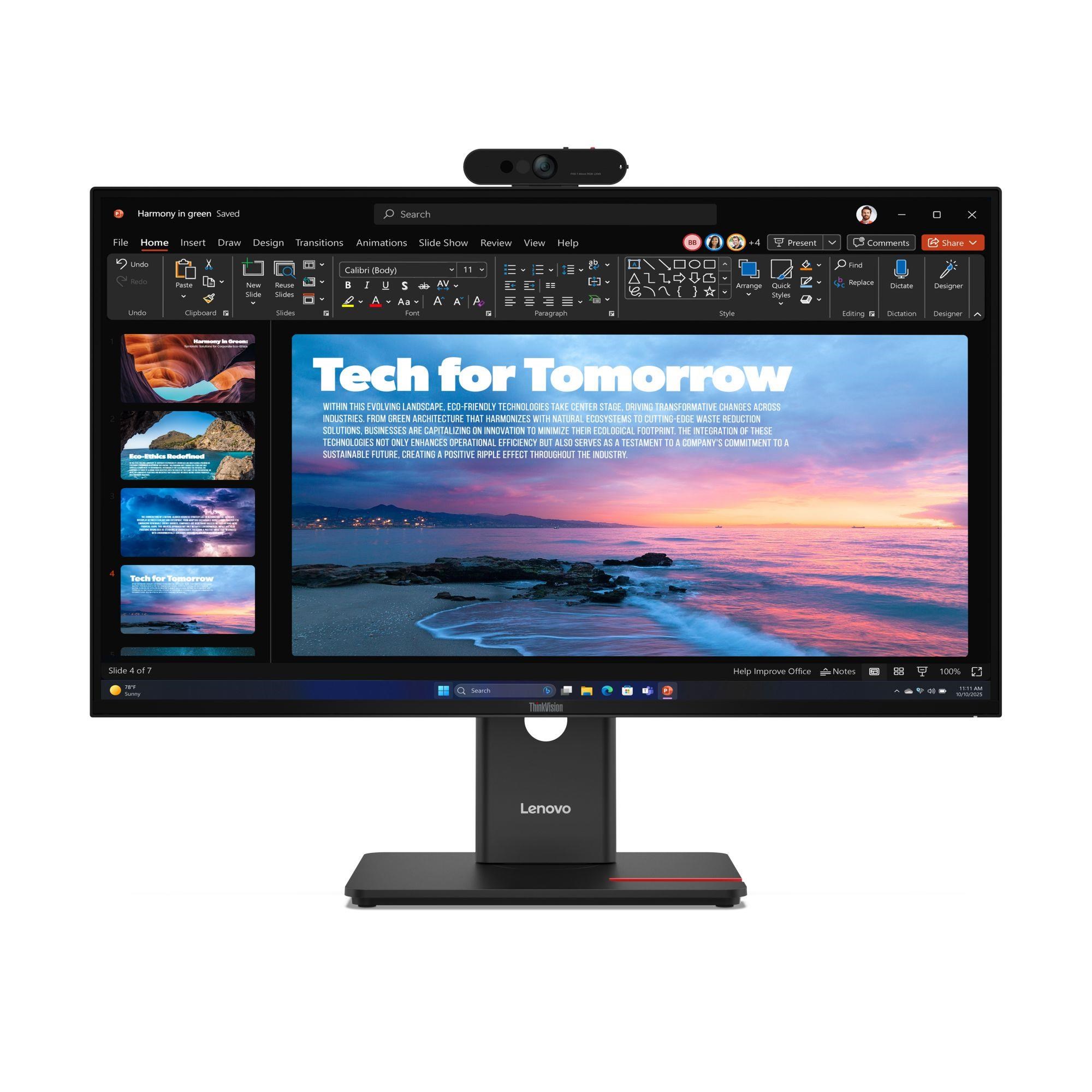 LENOVO LCD T27QD-40+MC60 - 27",IPS,16:9,2560x1440,120Hz,350cd,1500:1,4ms,HDMI,DP,DPout,DC,USBHub,USB-C(96W PD),RJ45,Pivo