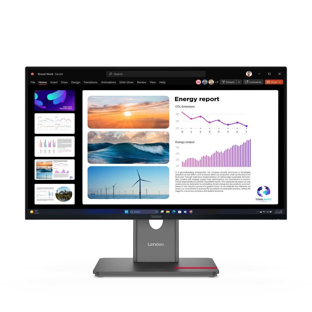 LENOVO LCD P24Q-40 - 23.8",IPS,16:9,2560x1440,120Hz,300cd/m2,1500:1,4ms(GtG),HDMI,DP,DPout,DC,USB Hub,Pivot
