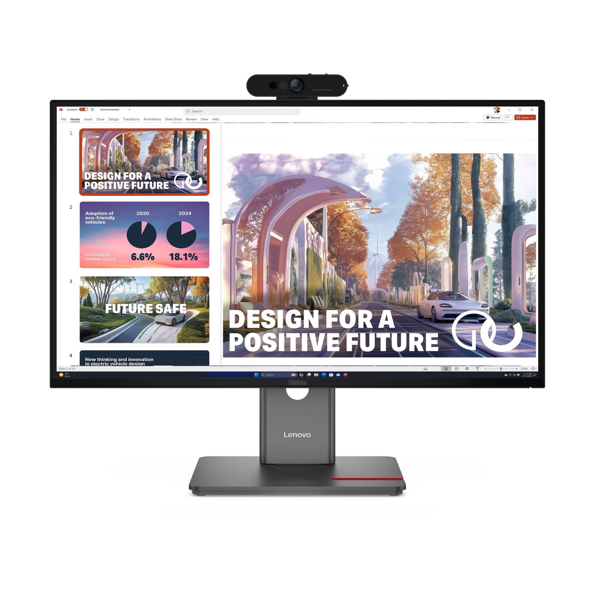 LENOVO LCD P27QD-40+MC60 - 27",ECO-IPS,16:9,2560x1440,120Hz,350cd/m2,1500:1,4ms,HDMI,DP,DPout,DC,USBHub,USB-C,RJ45,Pivot
