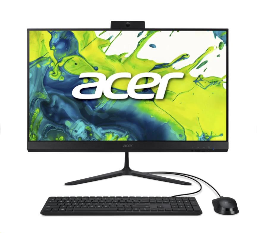 ACER PC AiO Aspire C27-2G_LubC5120U_65W,Core5 120U,27" FHD,8GB,512GB SSD,UHD,W11 Pro,Black