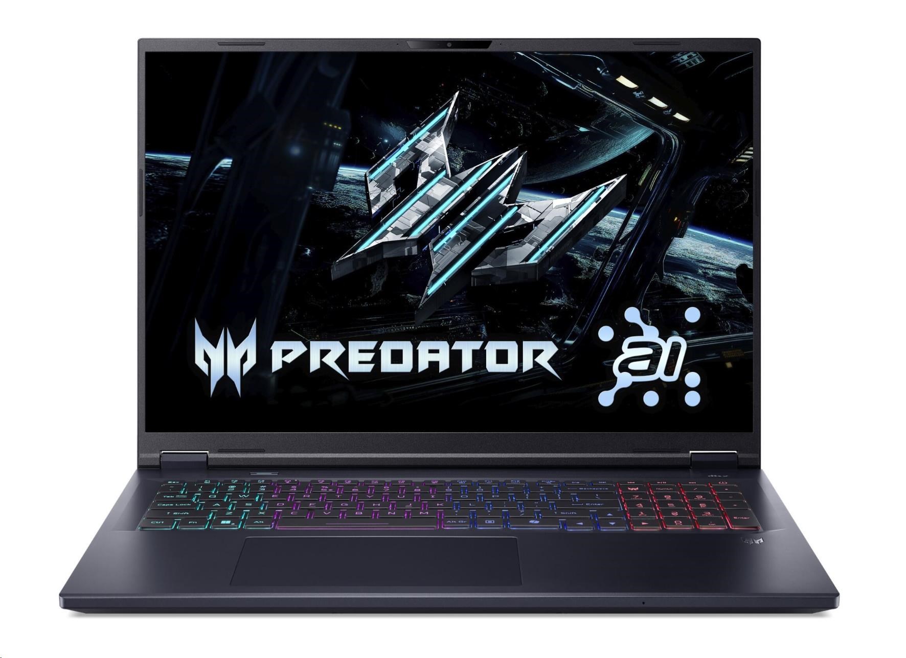 ACER NTB Predator Helios Neo 18 AI (PHN18-72-91VK),Ultra 9 275HX,18" 2560x1600,32GB,1TB SSD,RTX 5060,Linux,Black