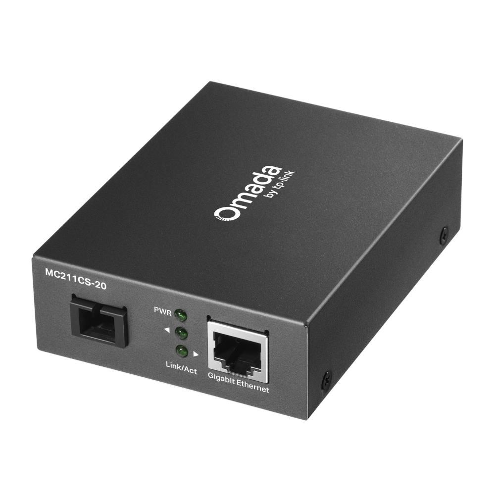 TP-Link OMADA MC211CS-20 WDM media konvertor (1xGbE,1x simplex SC/UPC, SM, 1550/1310nm, 20km)