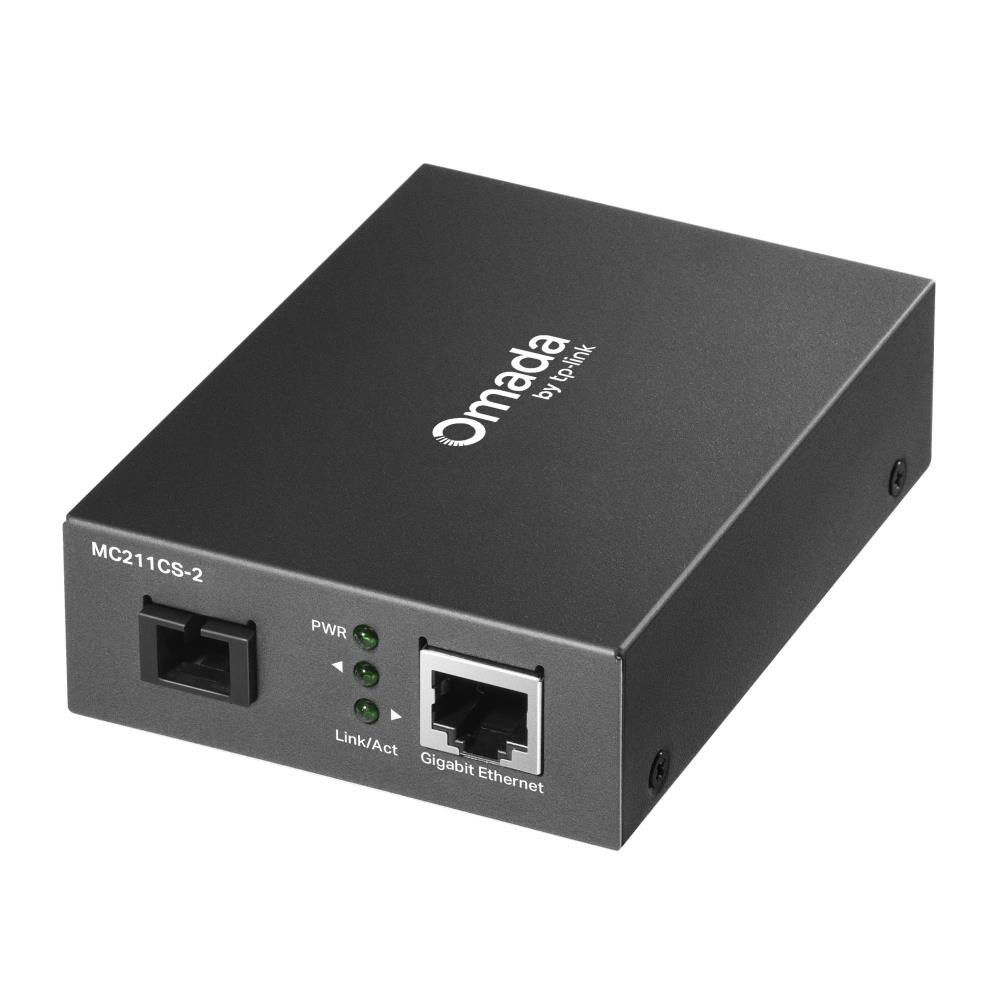 TP-Link OMADA MC211CS-2 WDM media konvertor (1xGbE, 1x simplex SC/UPC, SM, 1550/1310nm, 2km)