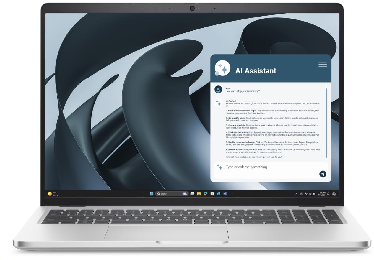 DELL NTB Pro 16 Plus PB16255/AMD Ryzen 5 220/16GB/512SSD/16" FHD+ /IR Cam/65W|WLAN|Backlit Kb|W11 Pro|3Y PS NBD