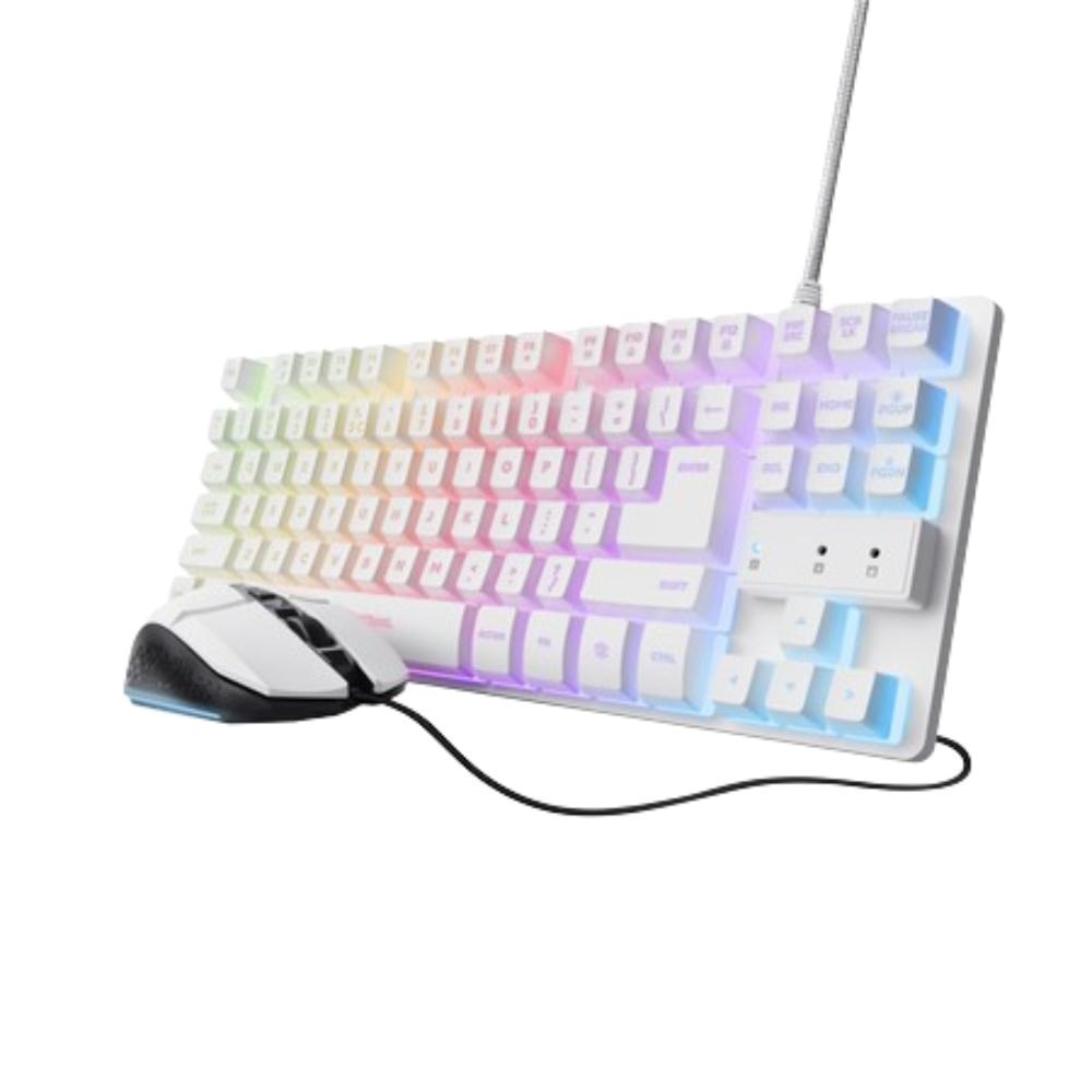 TRUST Sada klávesnice + myš GXT 798W 2v1 Gaming set, bílá