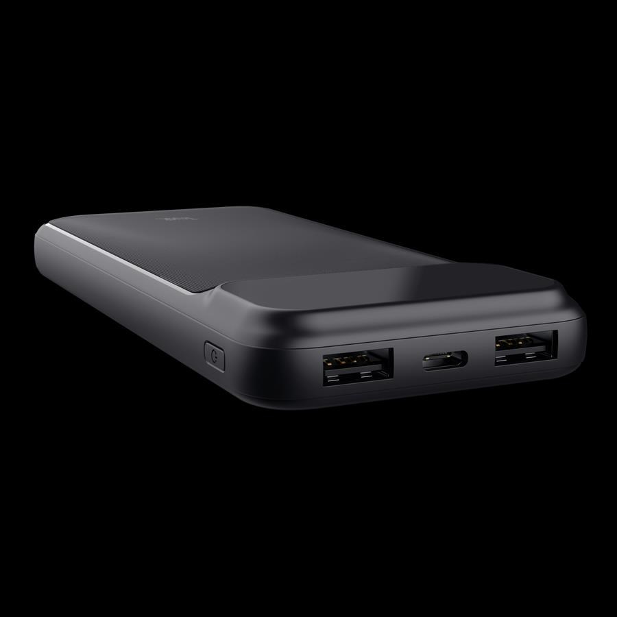 TRUST Powerbanka Avala, 10000 mAh, 1xUSB-C + 2xUSB, černá