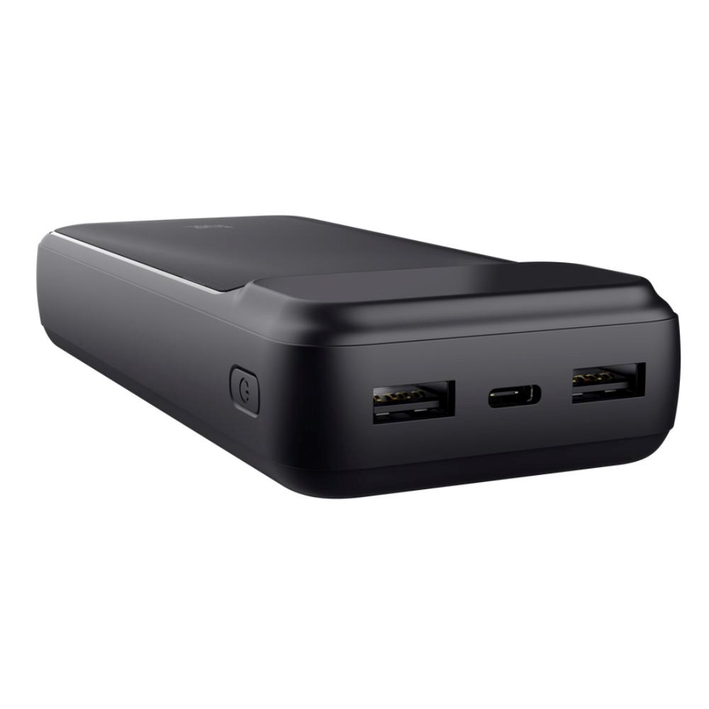 TRUST Powerbanka Avala, 20000 mAh, 1xUSB-C + 2xUSB, černá
