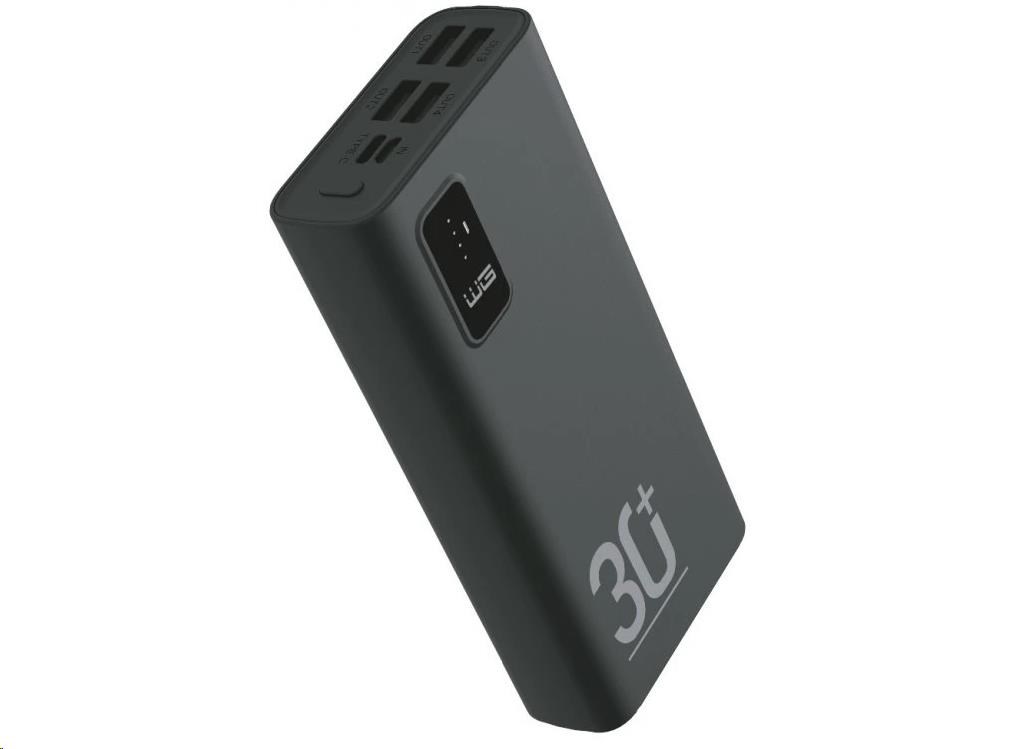 WG - Power Bank 30000 mAh, USB-C PD 20W, černá