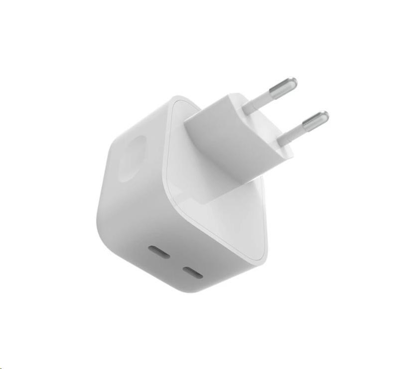 WG - Síťová nabíječka GaN 2x USB-C 35W, bílá