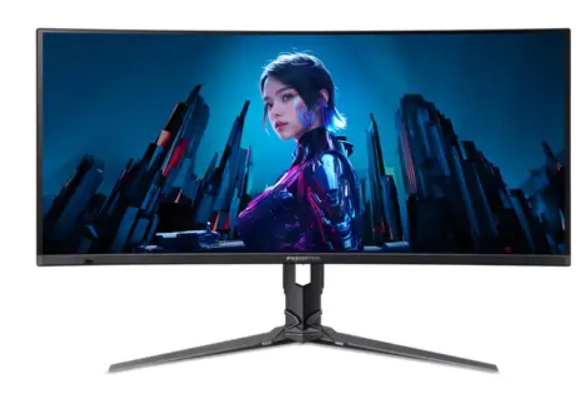 ACER LCD Predator Predator X34X5bmiiphuzx,34" QD-OLED,3440x1440,250nits,0.01ms,HDMI,DP,Audio,Repro,Curved 1800R,Black