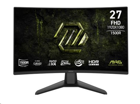 MSI LCD MAG 274CF X24, 27", 1920x1080, Rapid VA, 0,5 ms, VESA 100x100, Black