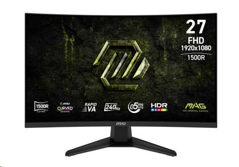 MSI LCD MAG 275CF X24, 27", 1920x1080, Rapid VA, 0,5 ms, VESA 100x100, Black