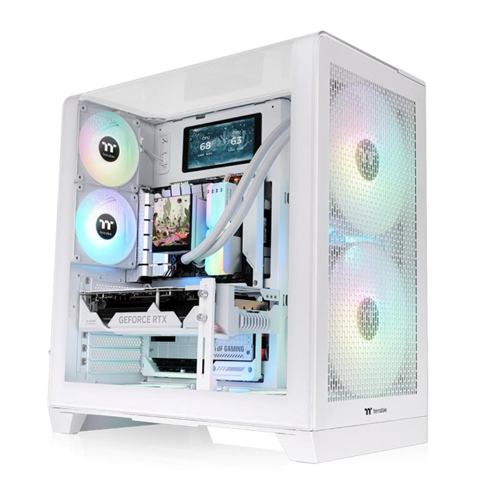 THERMALTAKE Case View 390 Air, ATX, Průhledná bočnice, 2x 120mm Fan, bílá