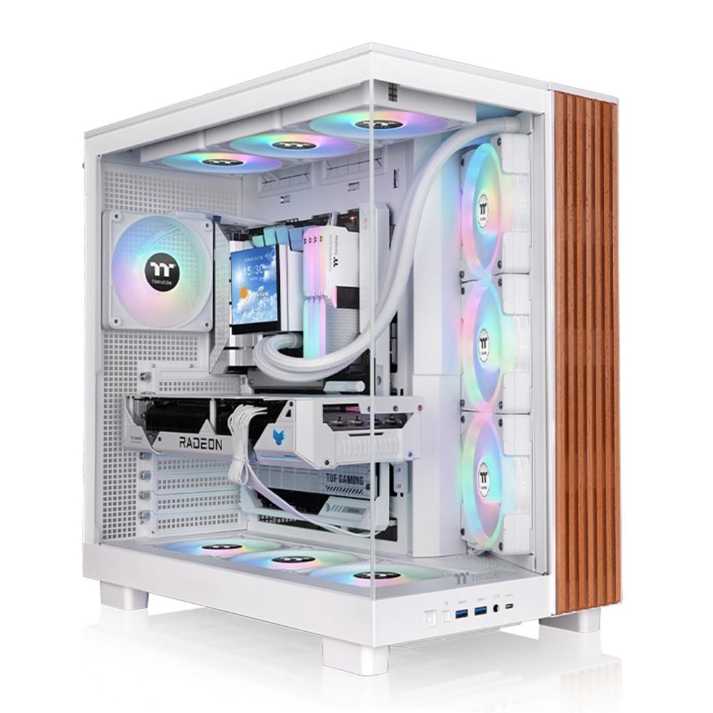 THERMALTAKE Case View 380 XL WS ARGB, Průhledná bočnice, bílá