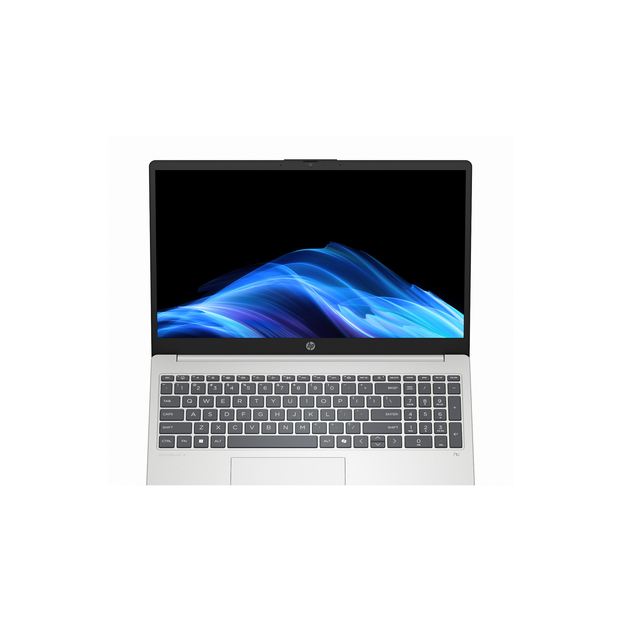 NTB HP OmniBook 3 AI PC 15-fn0000nc, R 5 330 (4C) 50 TOPs, 15.6"FHD 300nits,16GB/512GB,Radeon,Win11,Silver + 3m GamePass